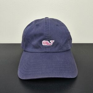 Vineyard Vines Hat Cap Mens Strap Back Blue Casual Pink Whale Logo‎ Golf Prep